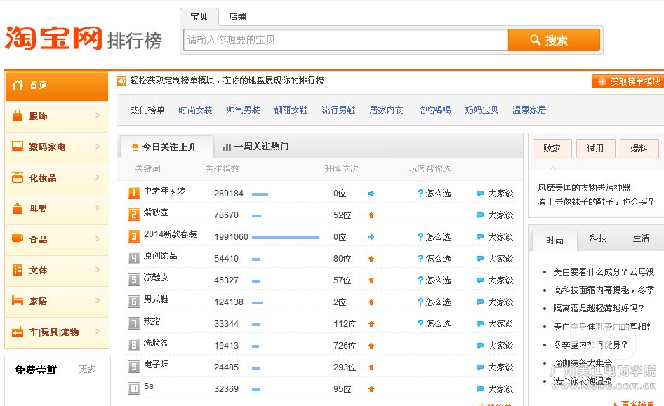 挖掘淘宝关键词的数种方法